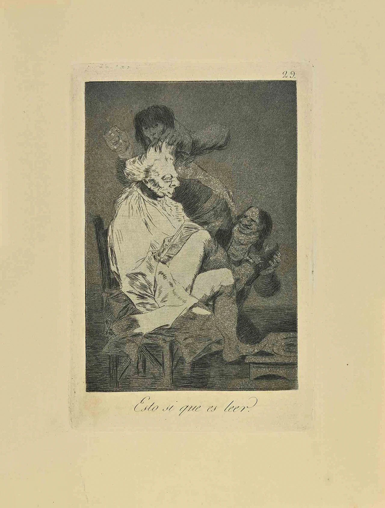Francisco Josè de Goya y Lucientes, Che certamente è saper leggere (Esto si que es leer), Acquaforte acquatinta puntasecca '800 1