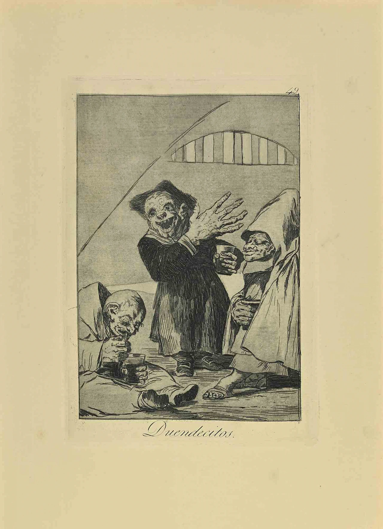 Francisco Josè de Goya y Lucientes, Duendecitos, Etching Aquatint Drypoint 19th century 1