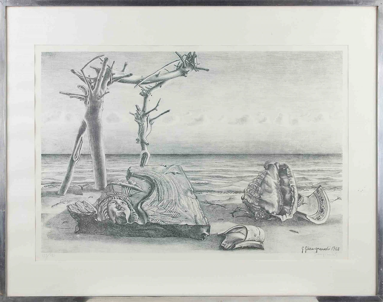 Gaetano Giangrandi, Beach, Etching 1960s-1970s 1