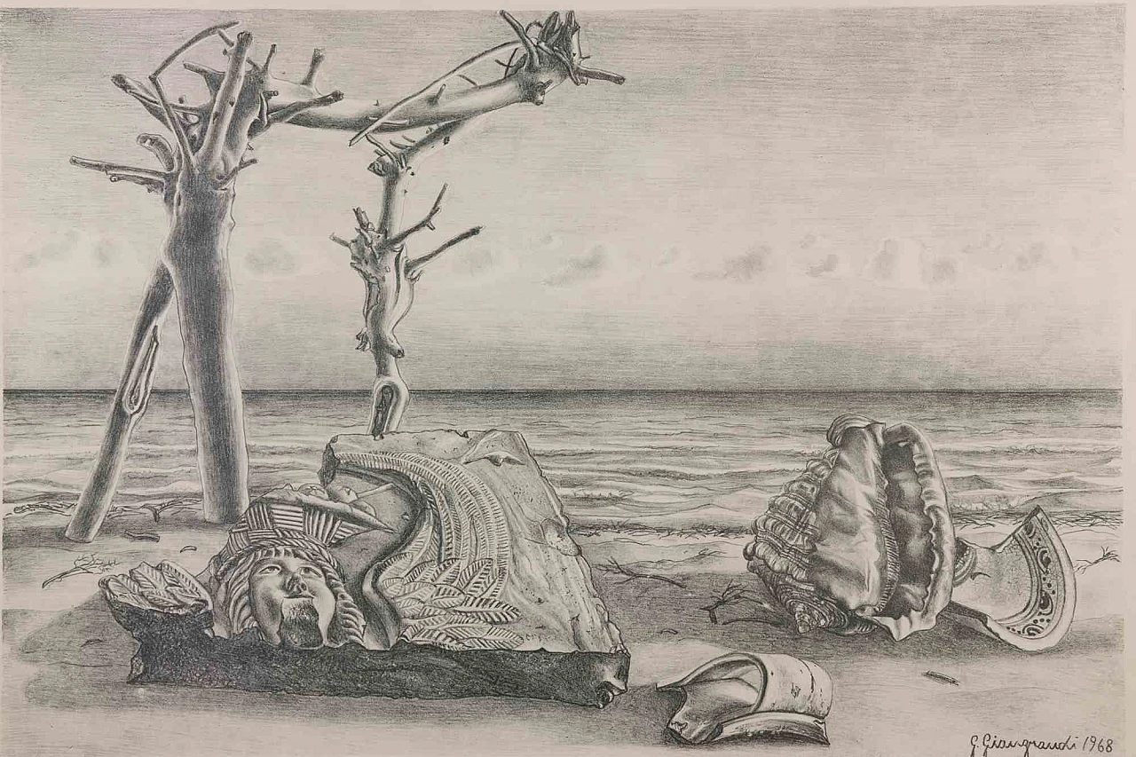 Gaetano Giangrandi, Beach, Etching 1960s-1970s 4