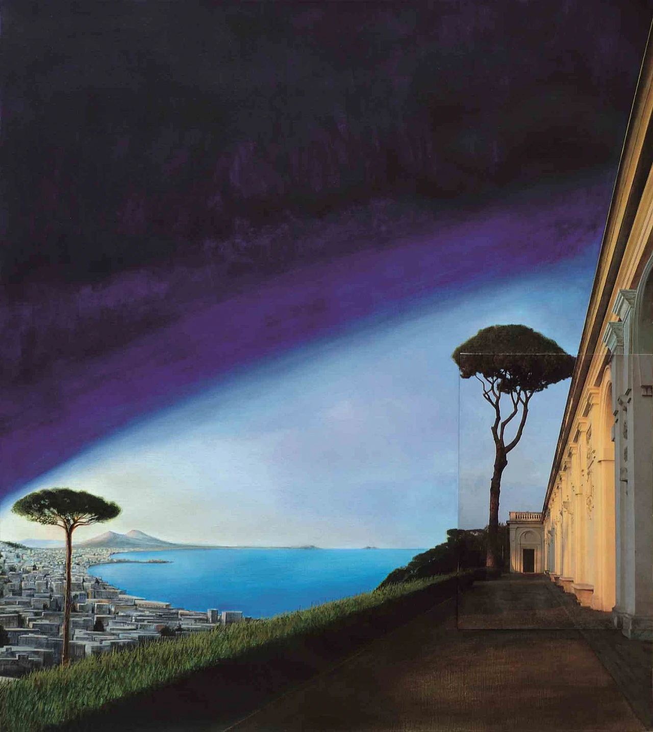 Dario Cusani, DUE PINI SOLITARI - Due Pini Solitari, foto su dipinto ad olio Anni 2000 1