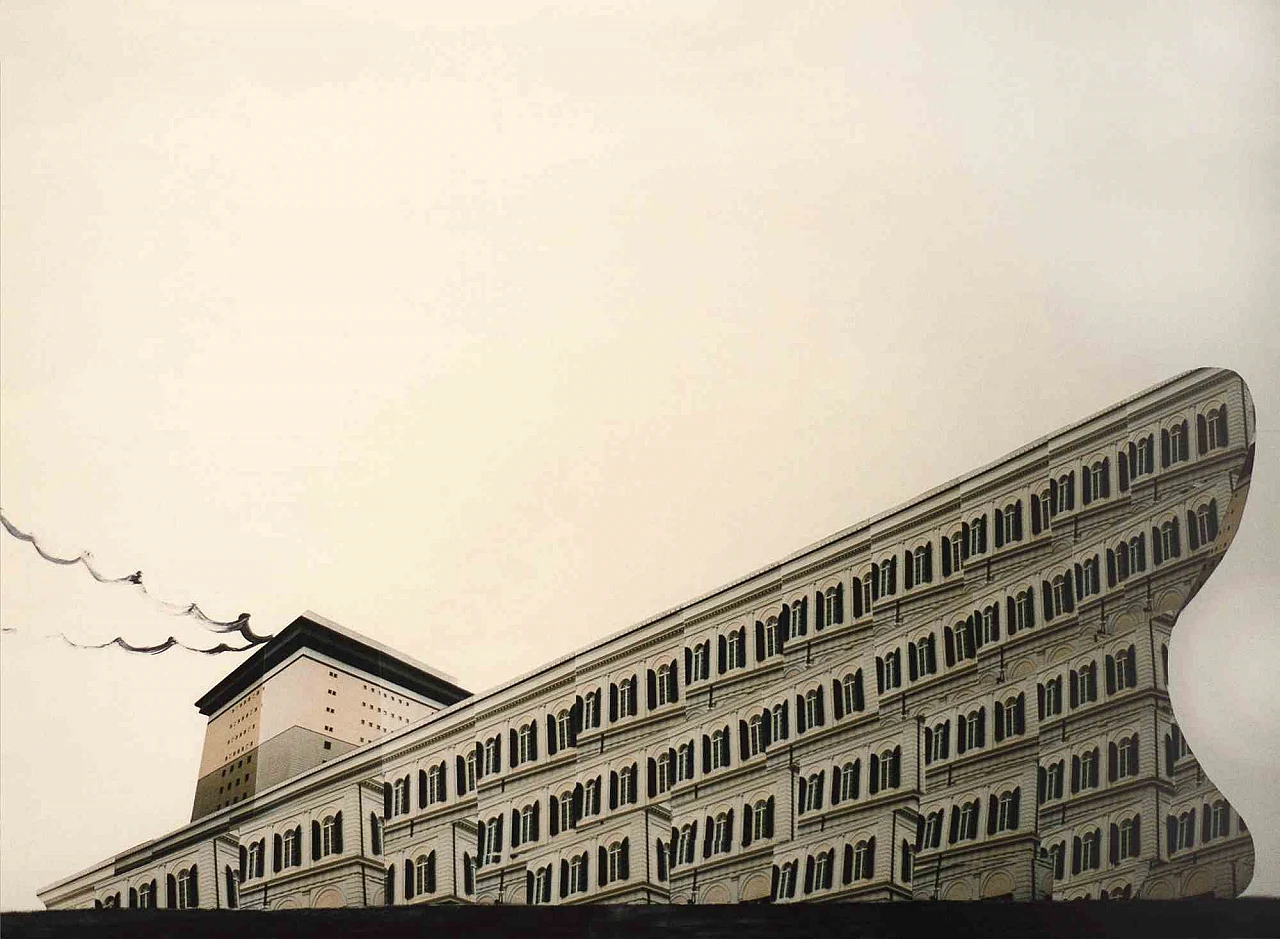 Dario Cusani, THE IMMOBLE SHIP GOES - La nave immobile va, Digital Print 2000s 1