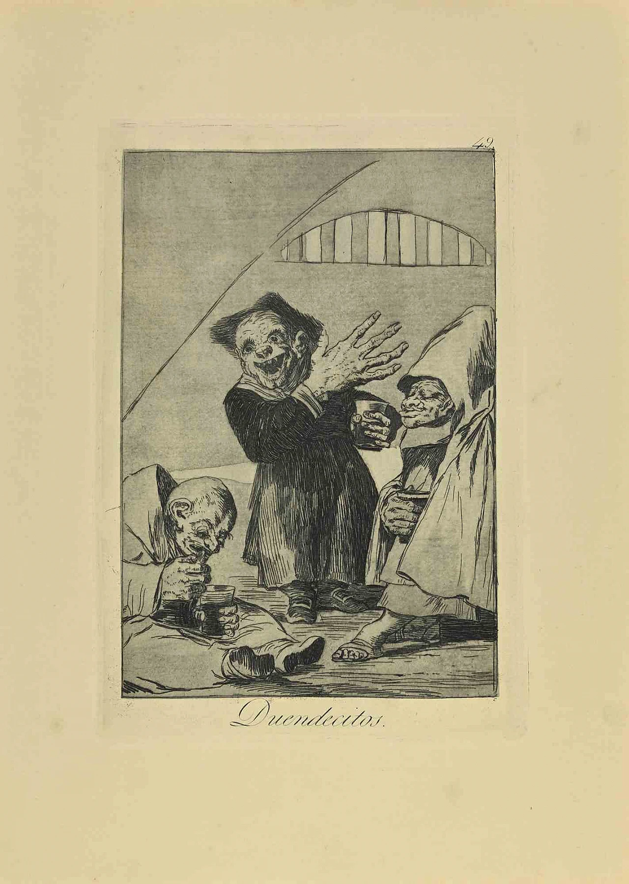 Francisco Josè de Goya y Lucientes, Duendecitos, Etching Aquatint Drypoint 19th century 1