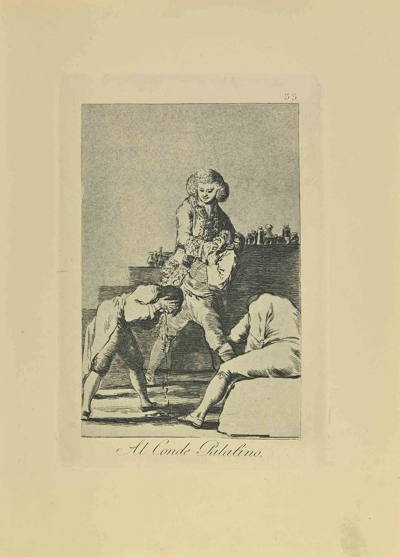 Francisco Josè de Goya y Lucientes, Al Conde Palatino, Etching Aquatint Drypoint 19th century 1