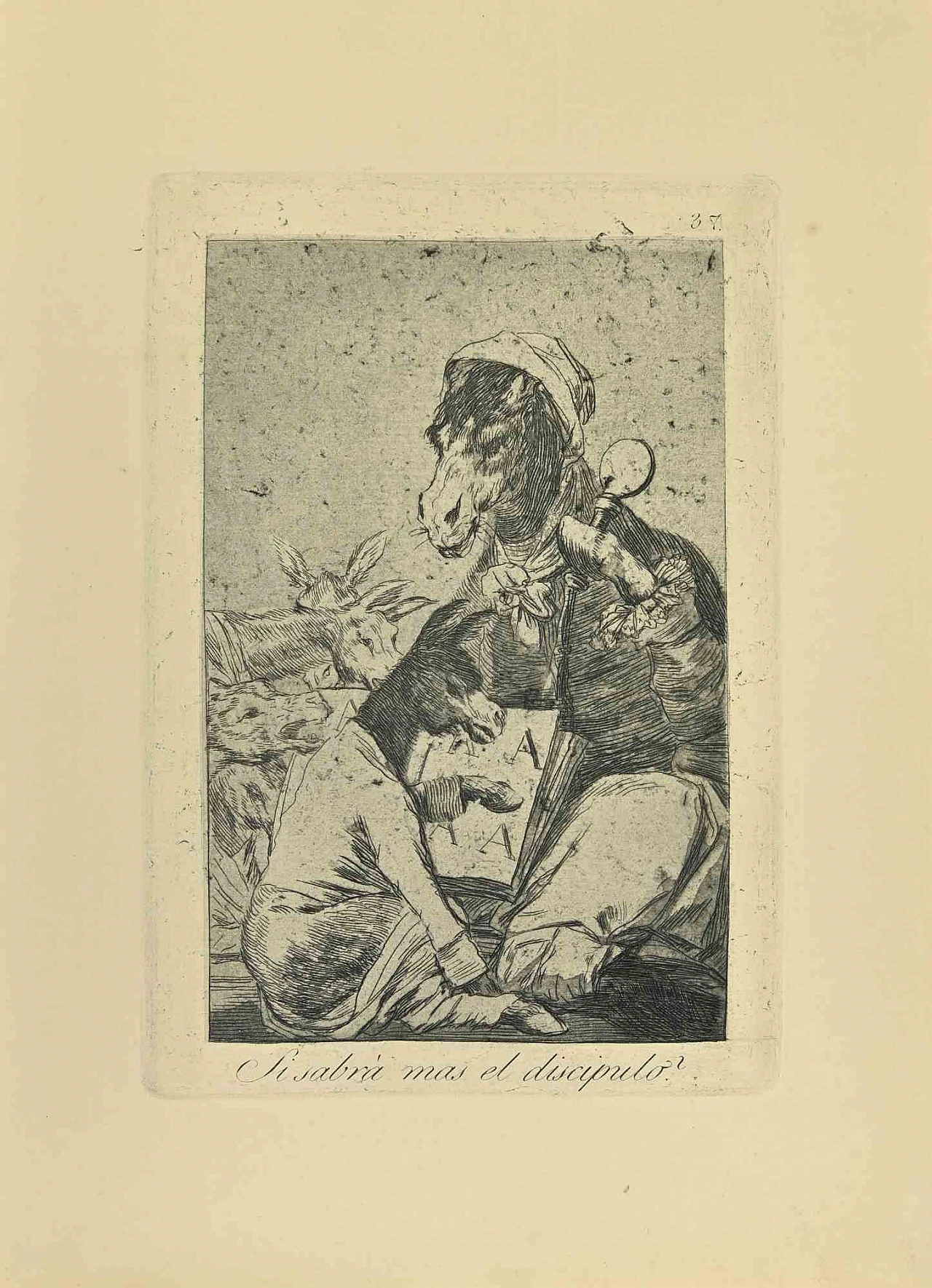Francisco Josè de Goya y Lucientes, Si Sabrá Mas, Etching Aquatint Drypoint 19th century 1