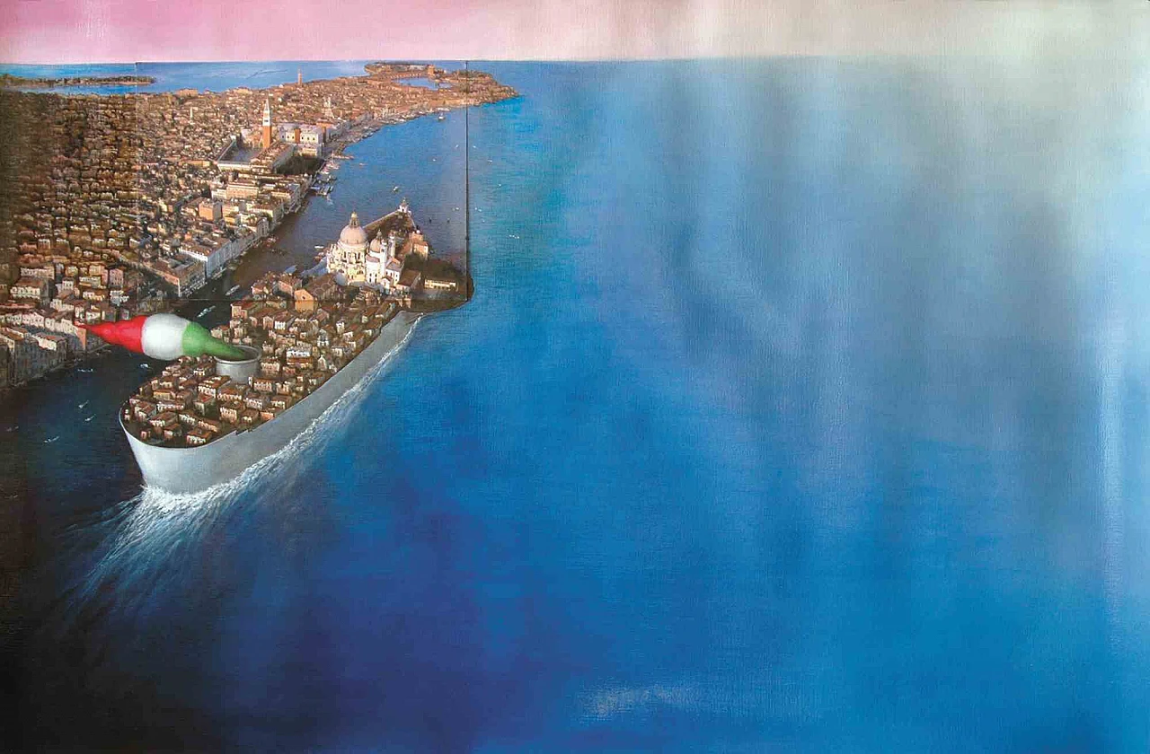 Dario Cusani, Venice that is leaving  -  Venezia che se ne va, Acrylic 2000s 1