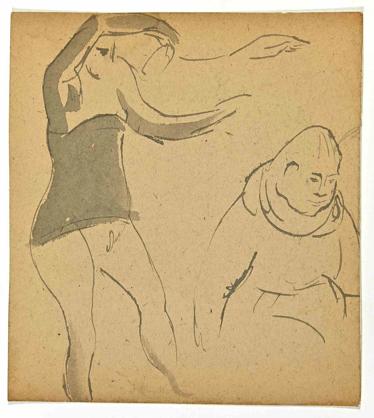 n.a., Figure, Disegno Acquarello Anni 2000 1