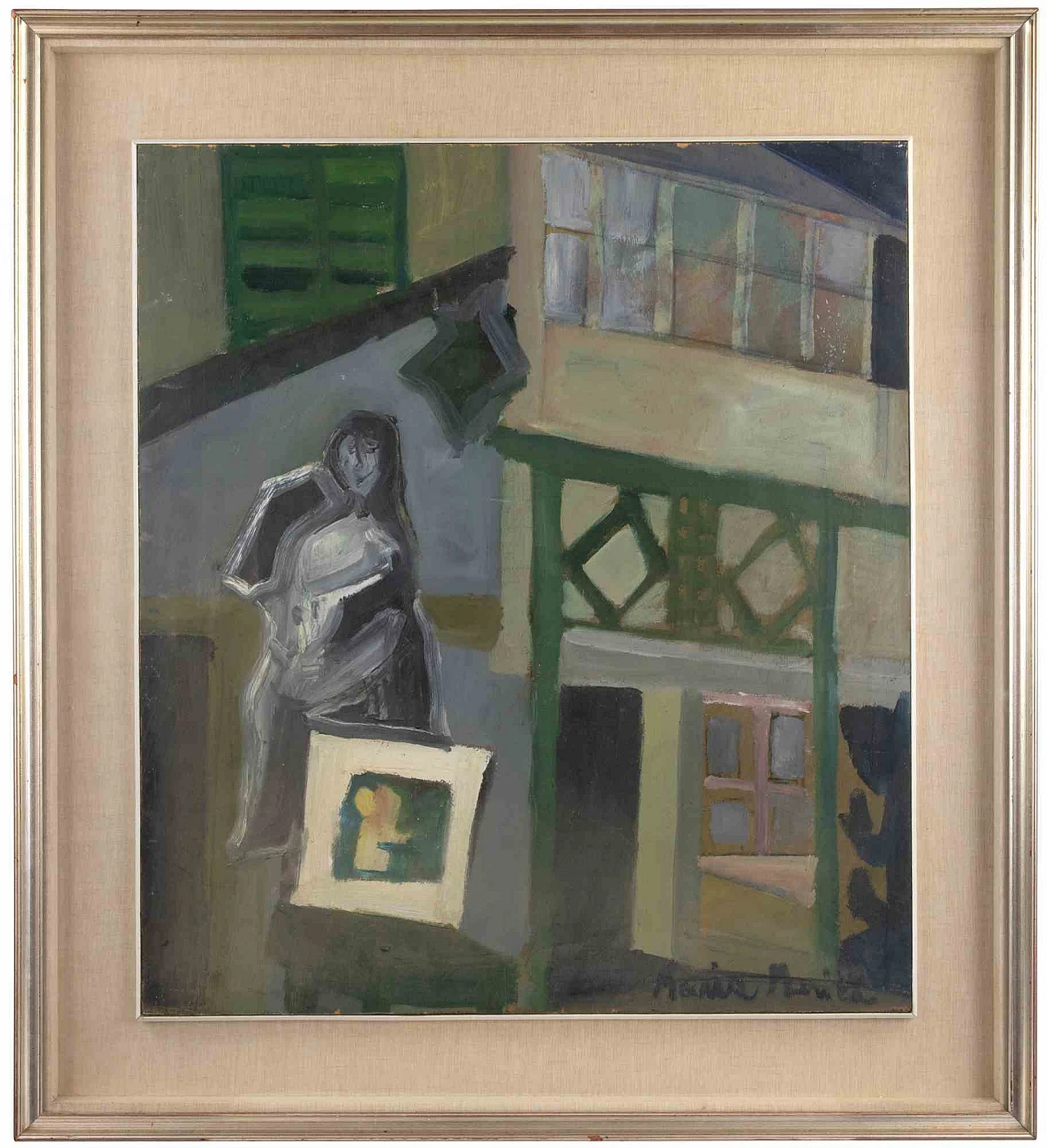 Maria Merita, Composition, Oil Painting 2000s 1