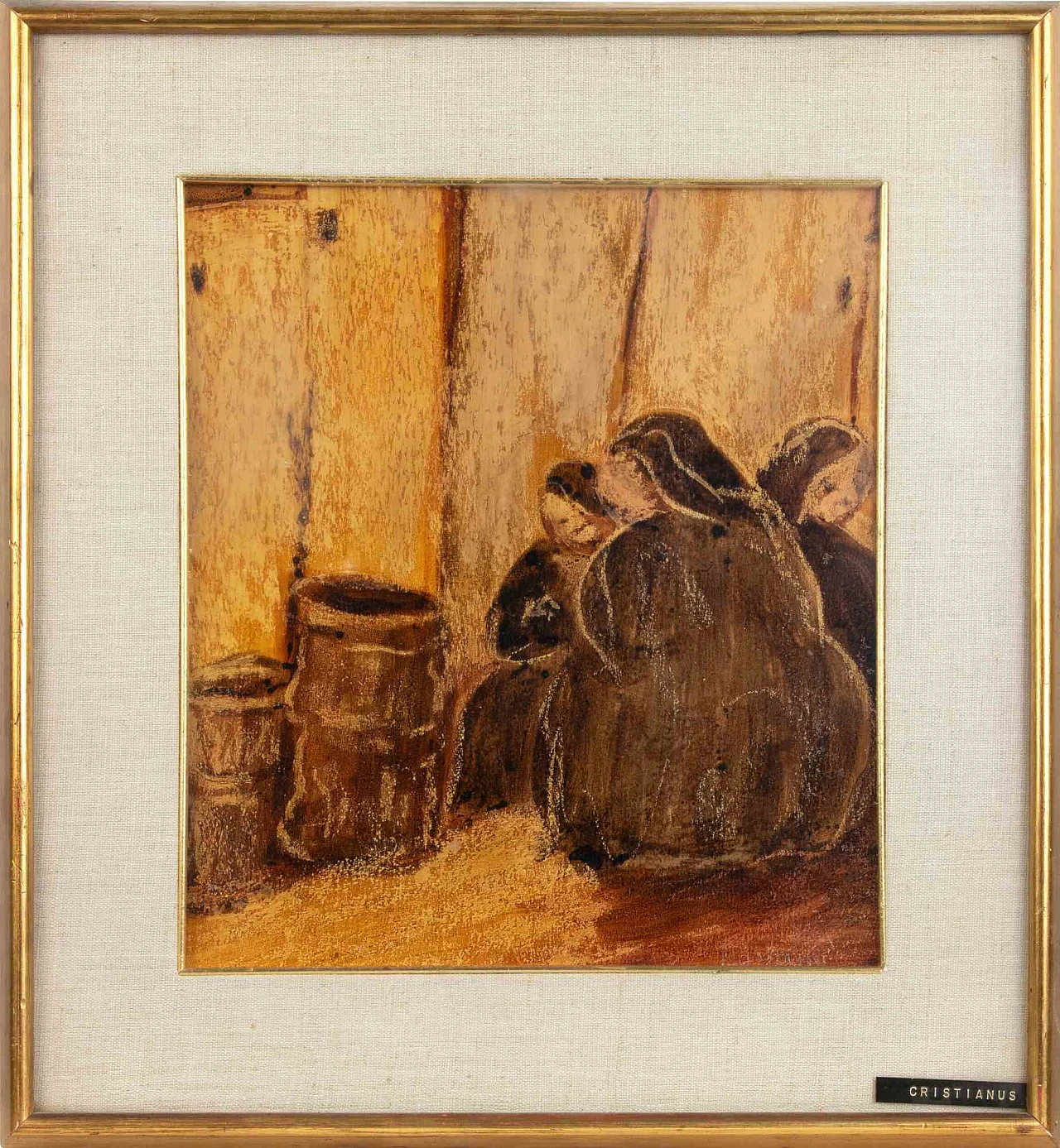 Cristianus, Sitting Women, Oil Painting 2000s 1