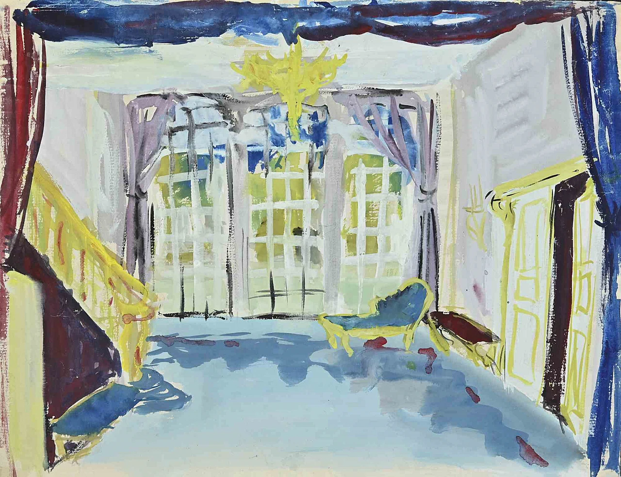 Hall, disegno ad acquerello Anni 2000 1