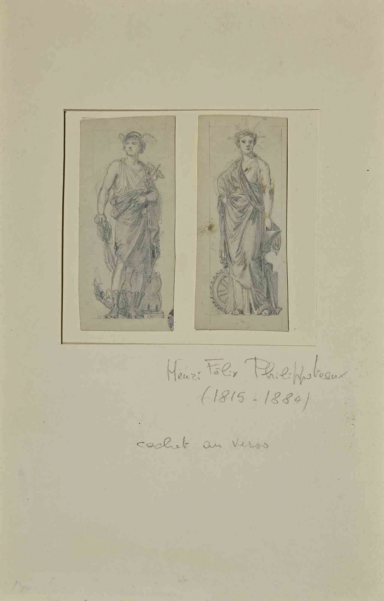 Henri Felix Philippoteaux, statua, disegno Anni 2000 1