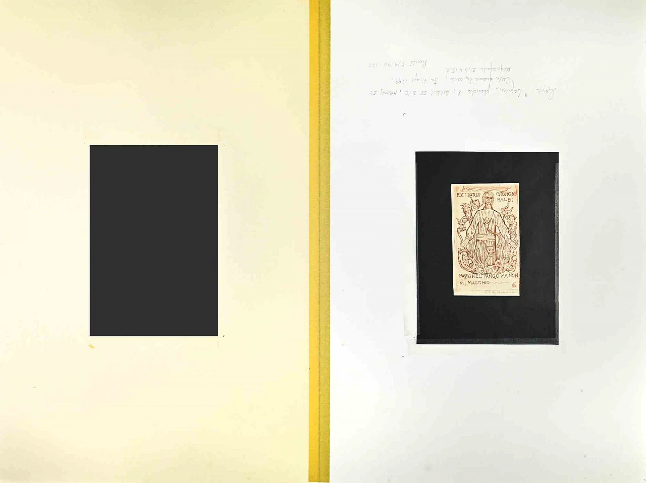 Unknown, Ex-Libris Giorgio Balbi, Etching 1960s-1970s 2