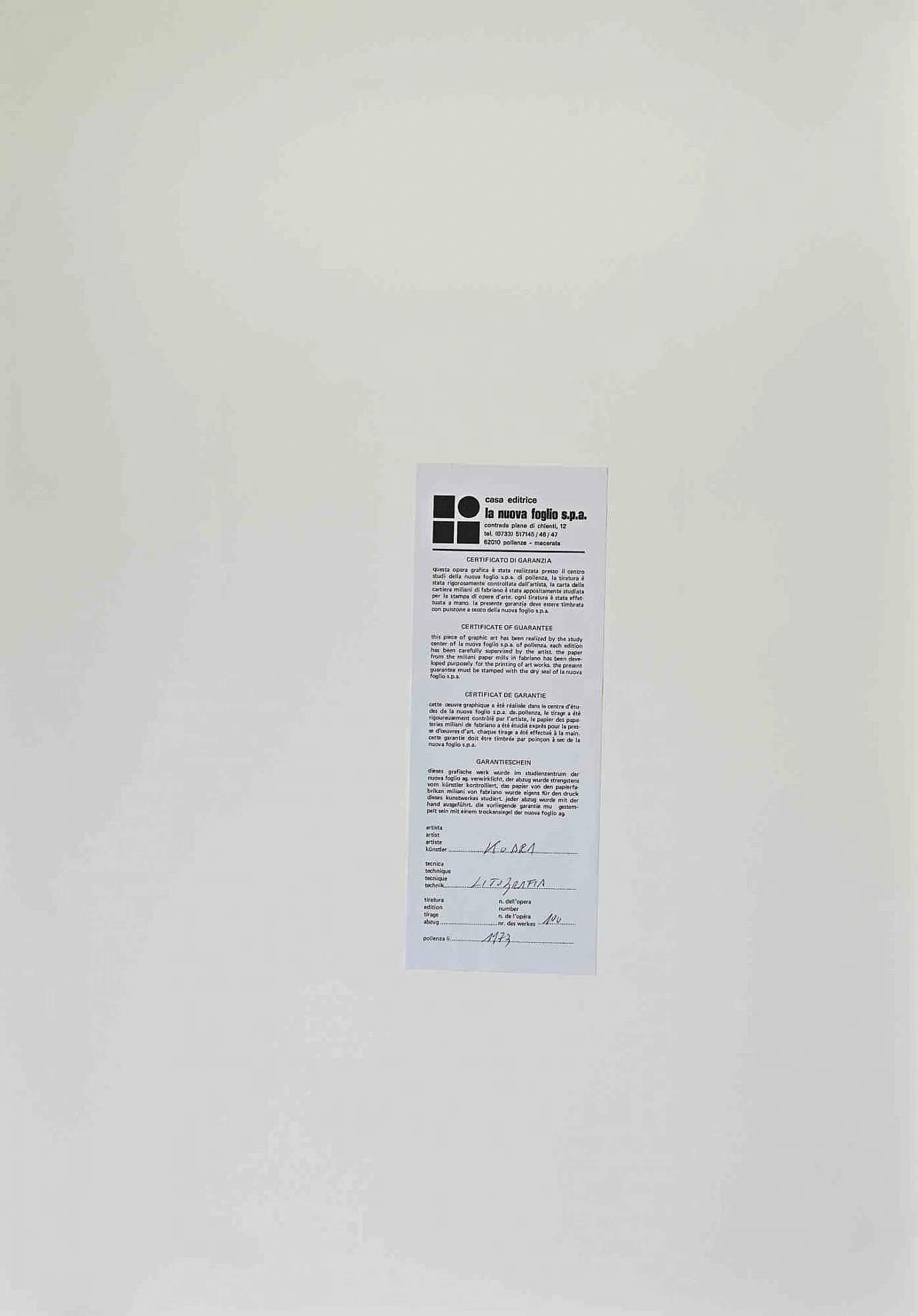 Ibrahim Kodra, Composition, Lithograph 1960s-1970s 3