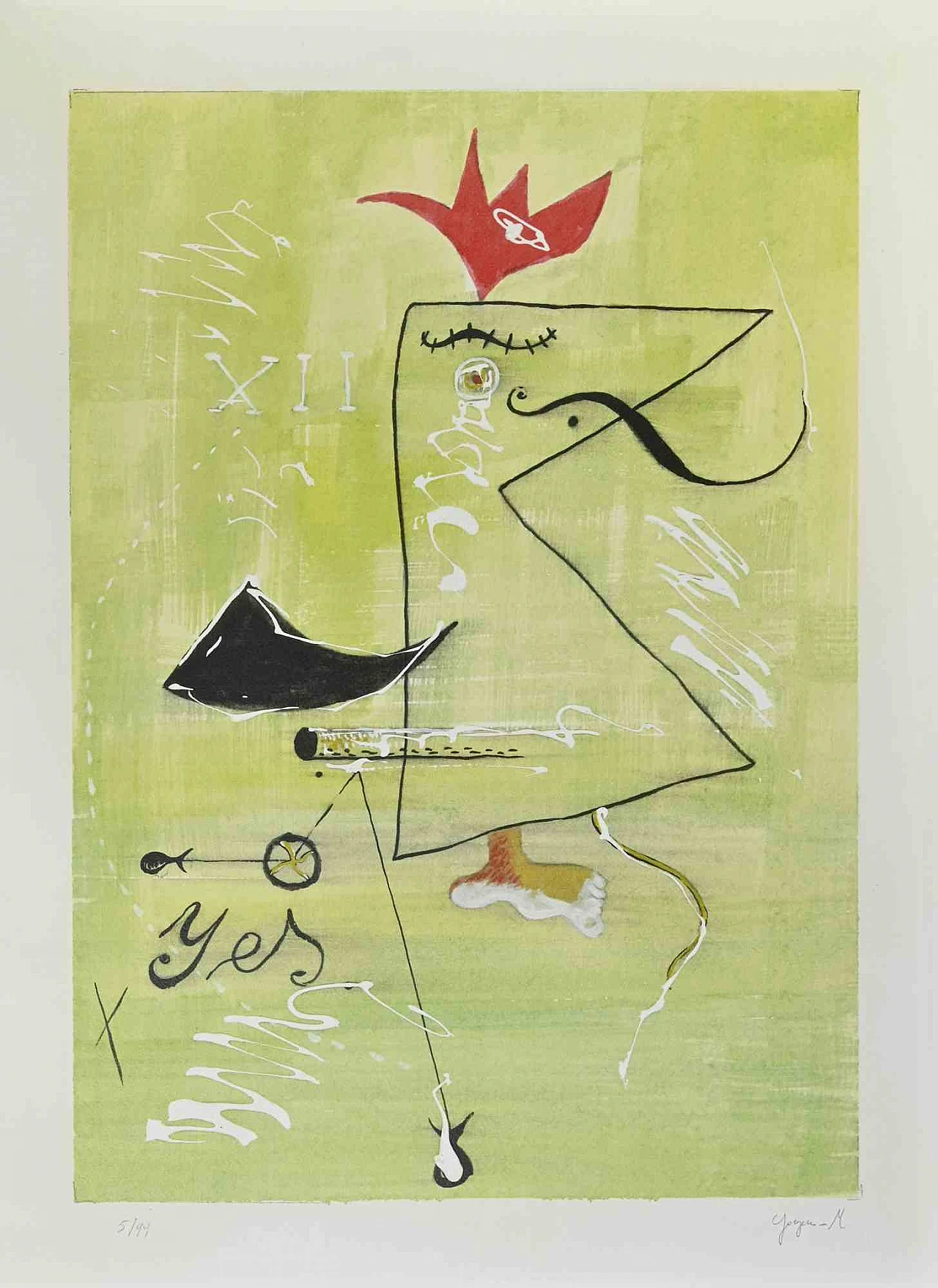 Martine Goeyens, Tribute to Mirò, Digital Print 2000s 1