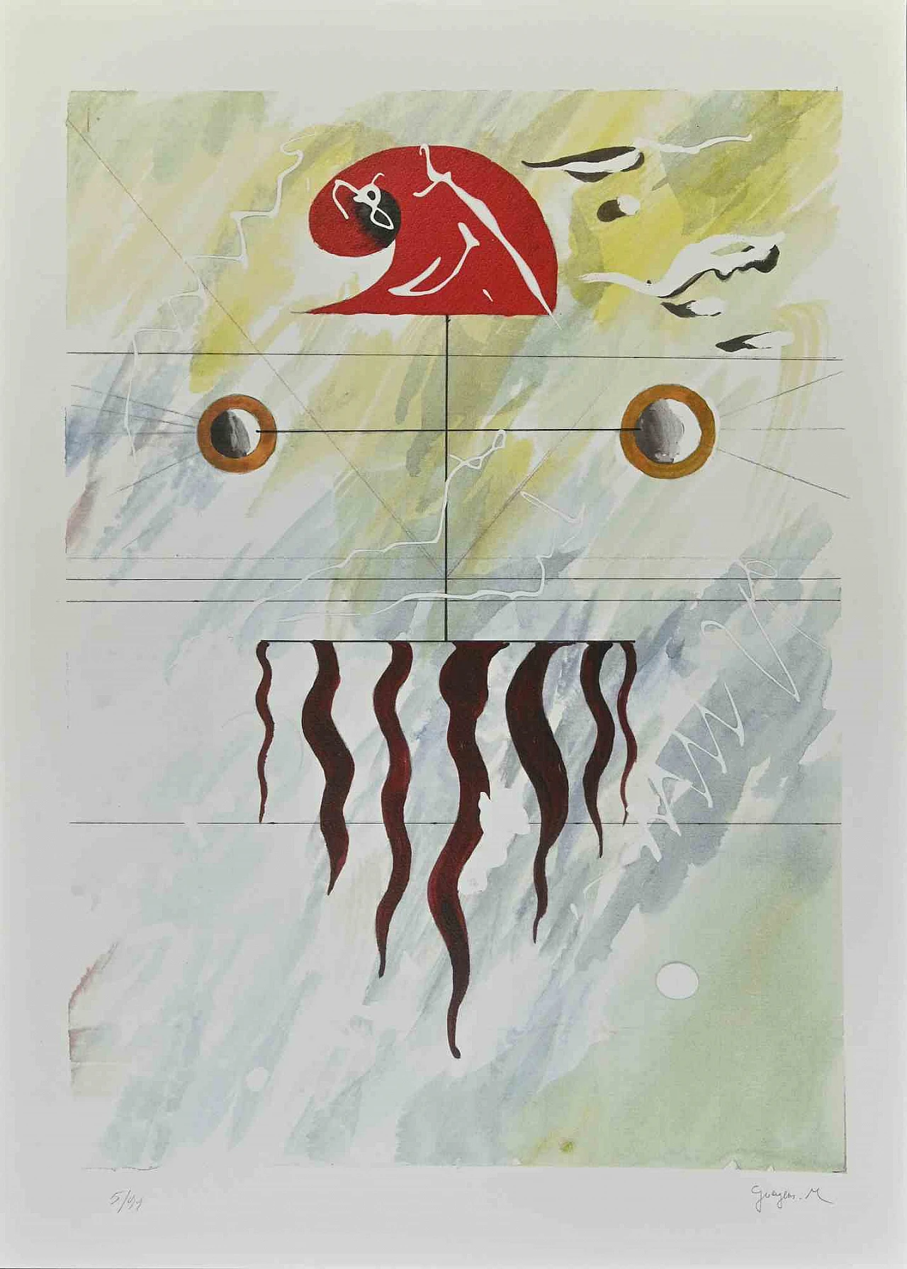 Martine Goeyens, Tribute to Mirò, Digital Print 2000s 1