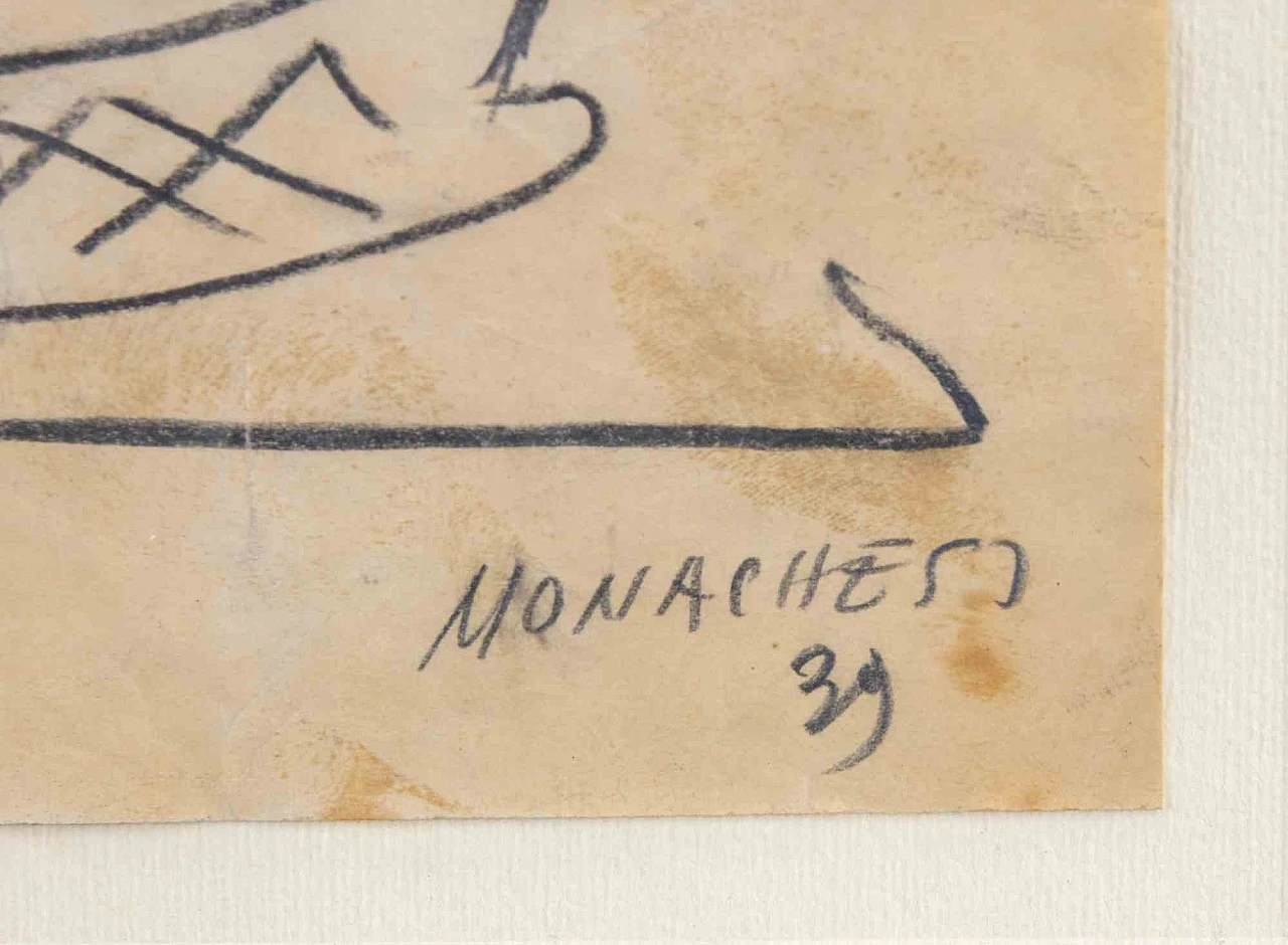 Sante Monachesi, Natura morta, disegno a matita 1920 - 1939 3