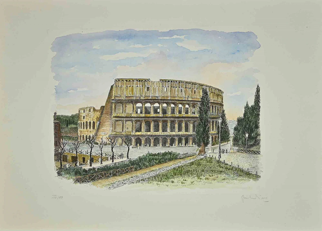 Giuseppe Malandrino, Colosseum, Etching 2000s 2