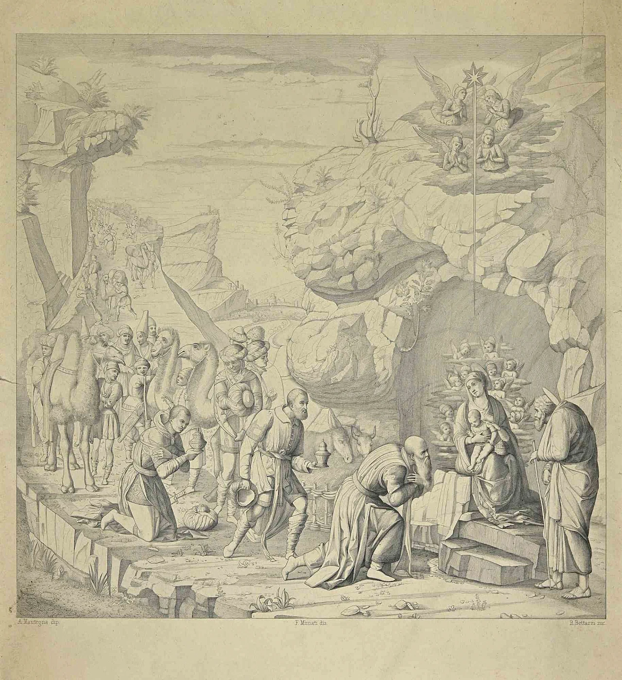 Andrea Mantegna, Madonna, Etching 19th century 1