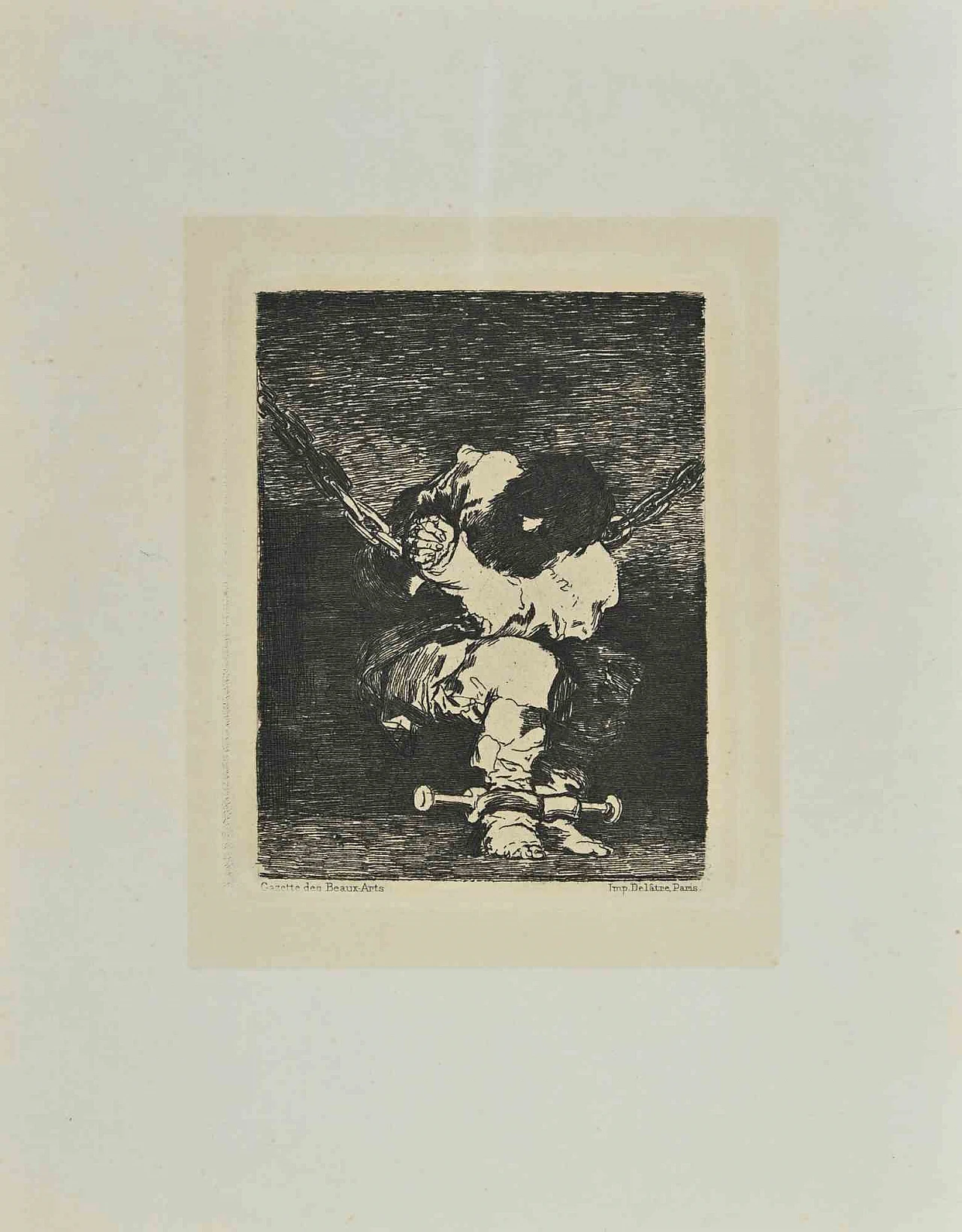 Francisco Josè de Goya y Lucientes, Tan Bárbara la Seguridad Como el Delito, Etching 19th century 1