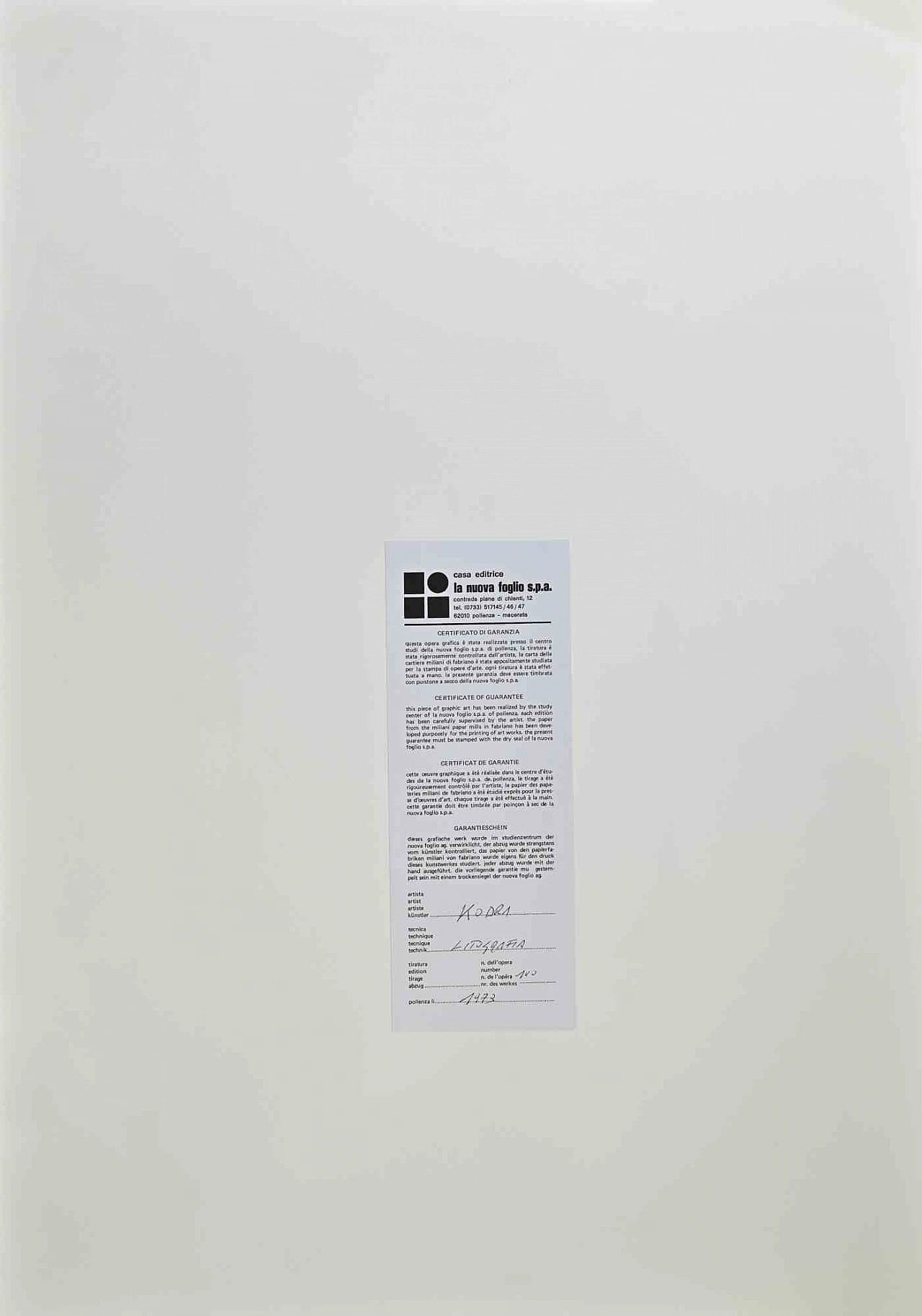 Ibrahim Kodra, Robot Playing Flute, Lithograph 1960s-1970s 3