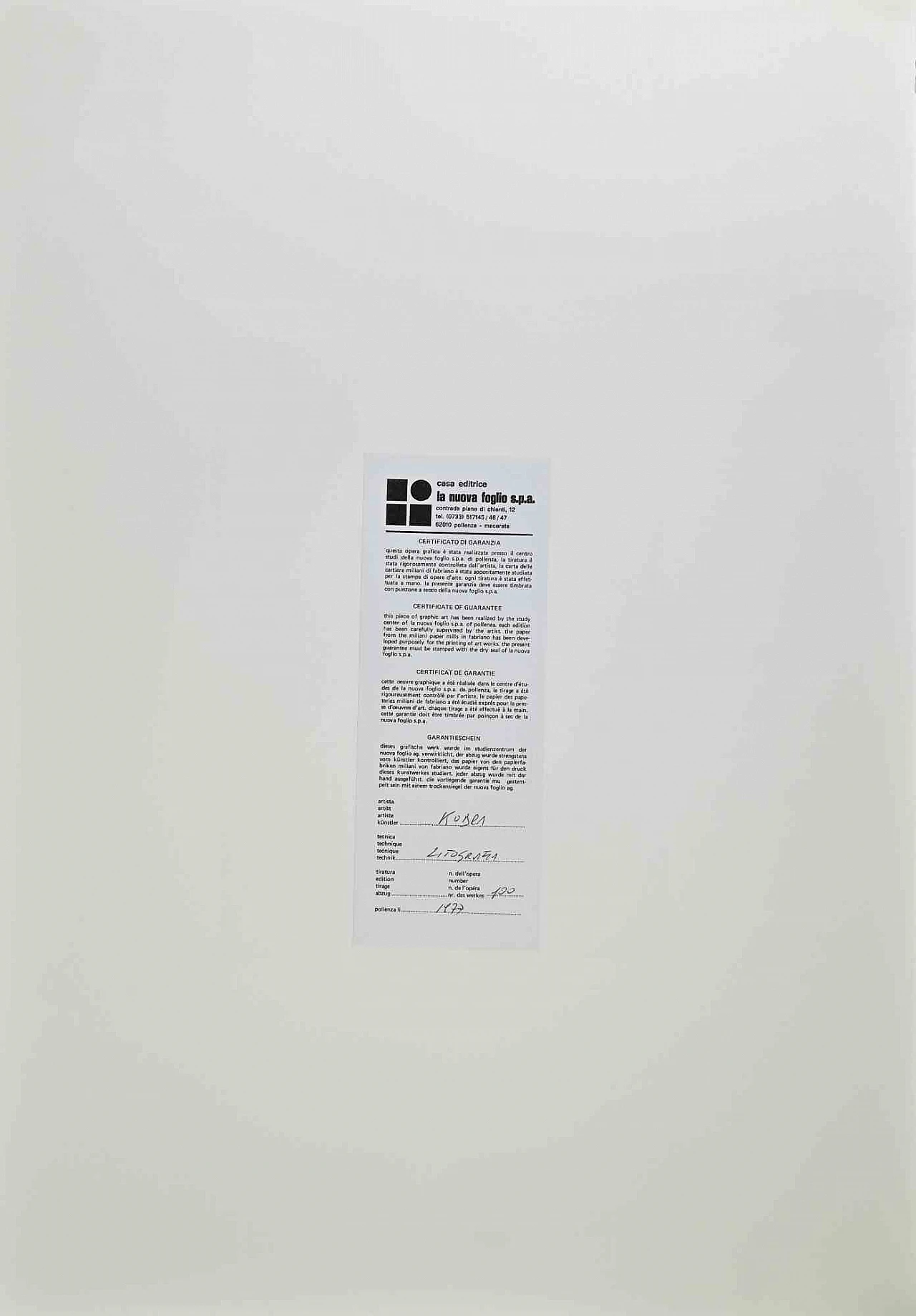 Ibrahim Kodra, Robot Playing Flute, Lithograph 1960s-1970s 3