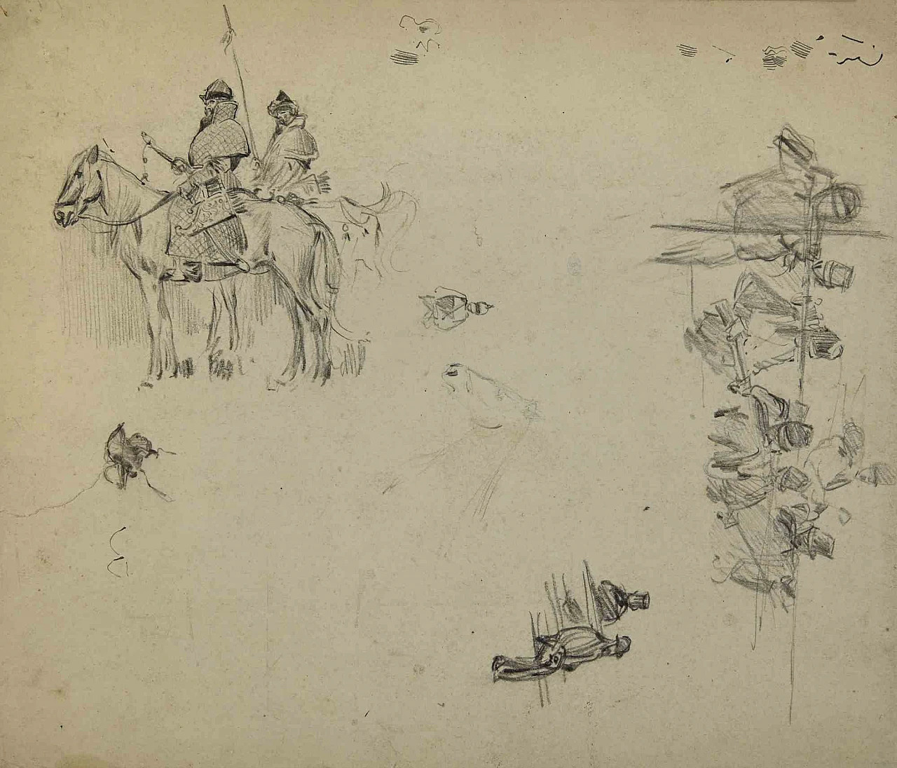 Paul Emile Colin, Riders, Drawing 2000s 1