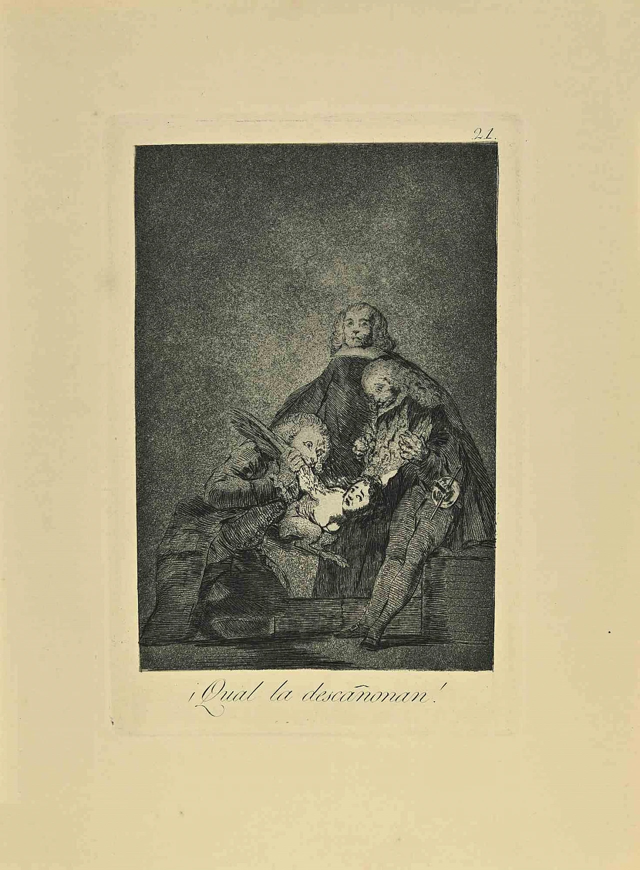 Francisco Josè de Goya y Lucientes, Qual La Descanonan, Etching Aquatint Drypoint 19th century 1