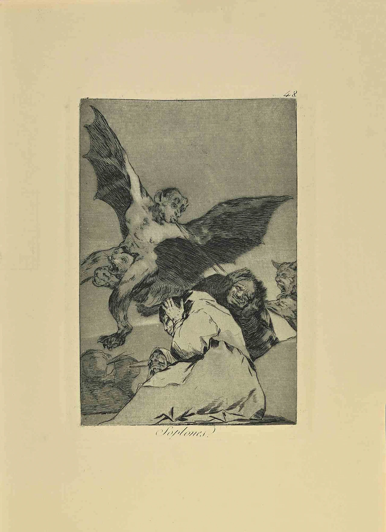 Francisco Josè de Goya y Lucientes, Soplones, Etching Aquatint Drypoint 19th century 1