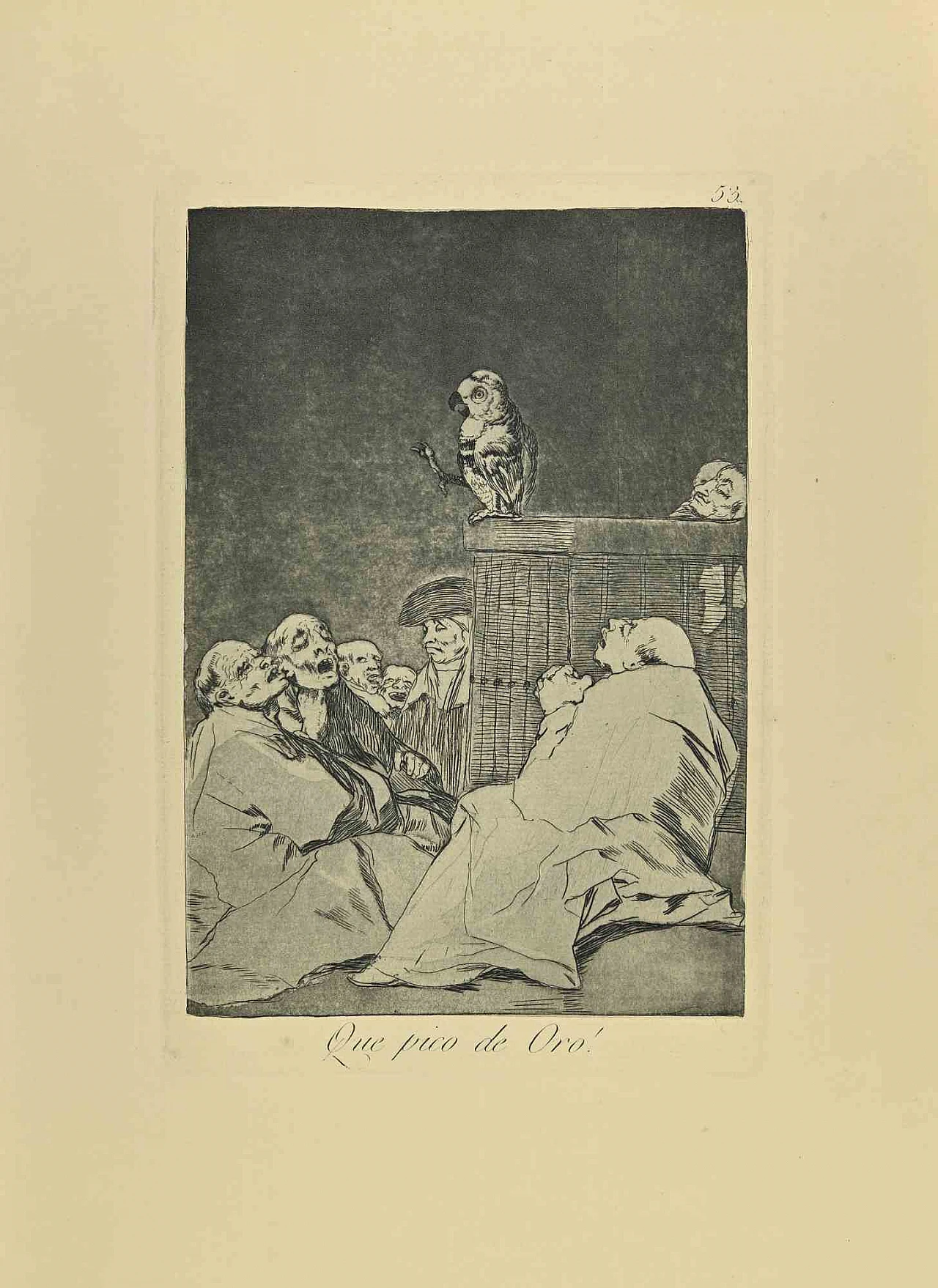 Francisco Josè de Goya y Lucientes, Que pico de Oro!, Etching Aquatint Drypoint 19th century 1