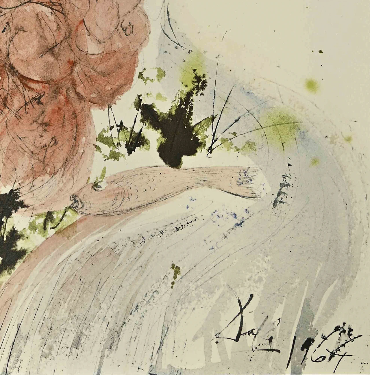 Salvador Dalì, Dixit Raphael ad Tobiam, Lithograph 1960s-1970s 2