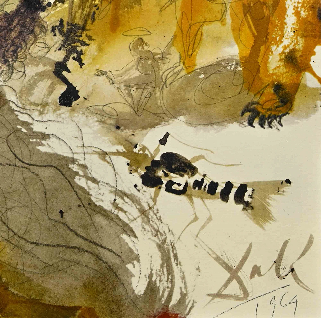 Salvador Dalì, Leviathan, Lithograph 1960s-1970s 2