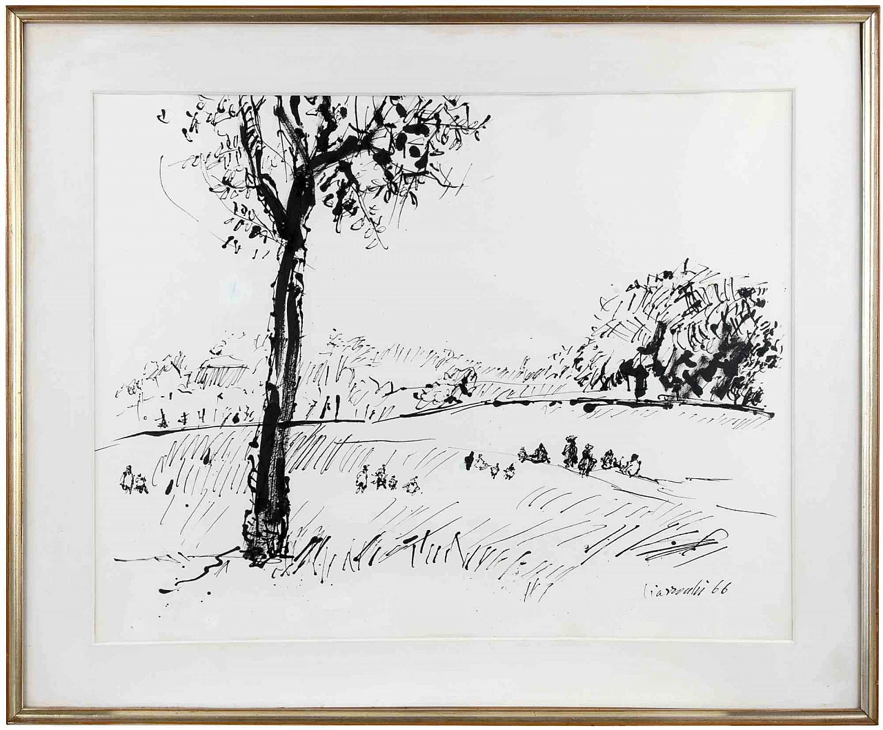 Arnoldo Ciarrocchi, Paesaggio, Disegno Disegno-Inchiostro 1960-1979 1