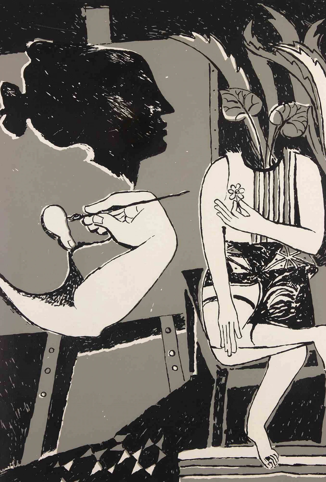 Emanuele Pandolfini, Figures, Lithograph 2000s 3