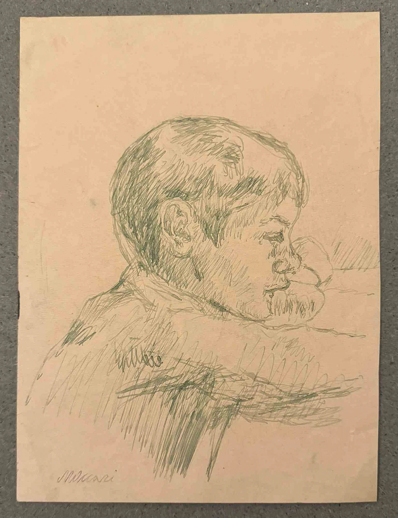 Mino Maccari, Ritratto, Disegno A Penna Anni 2000 1