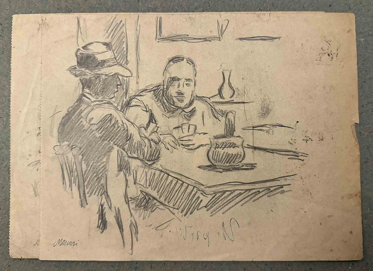 Mino Maccari, Incontro, Disegno Disegno-Matita Anni 2000 1