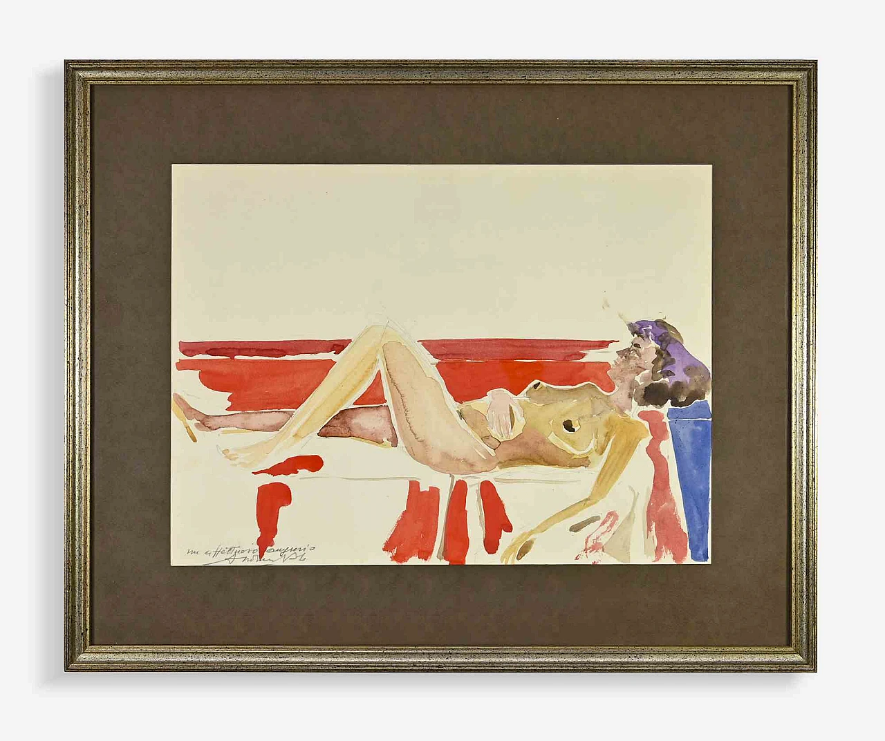 Artista del XX secolo, Nudo di donna, Acquarello Anni 2000 1