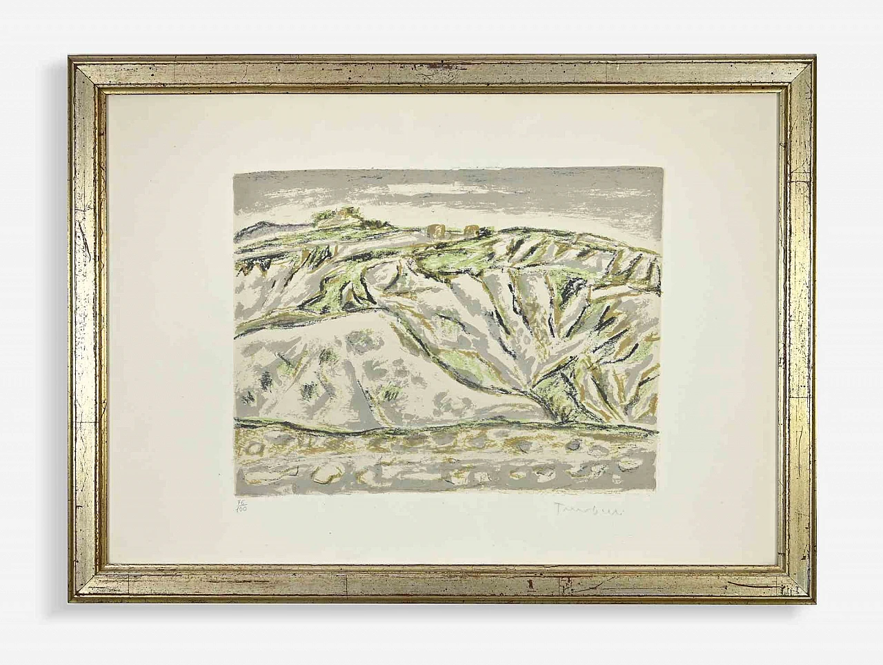Orfeo Tamburi, Landscape in Tuscany, Lithograph 1960s-1970s 3