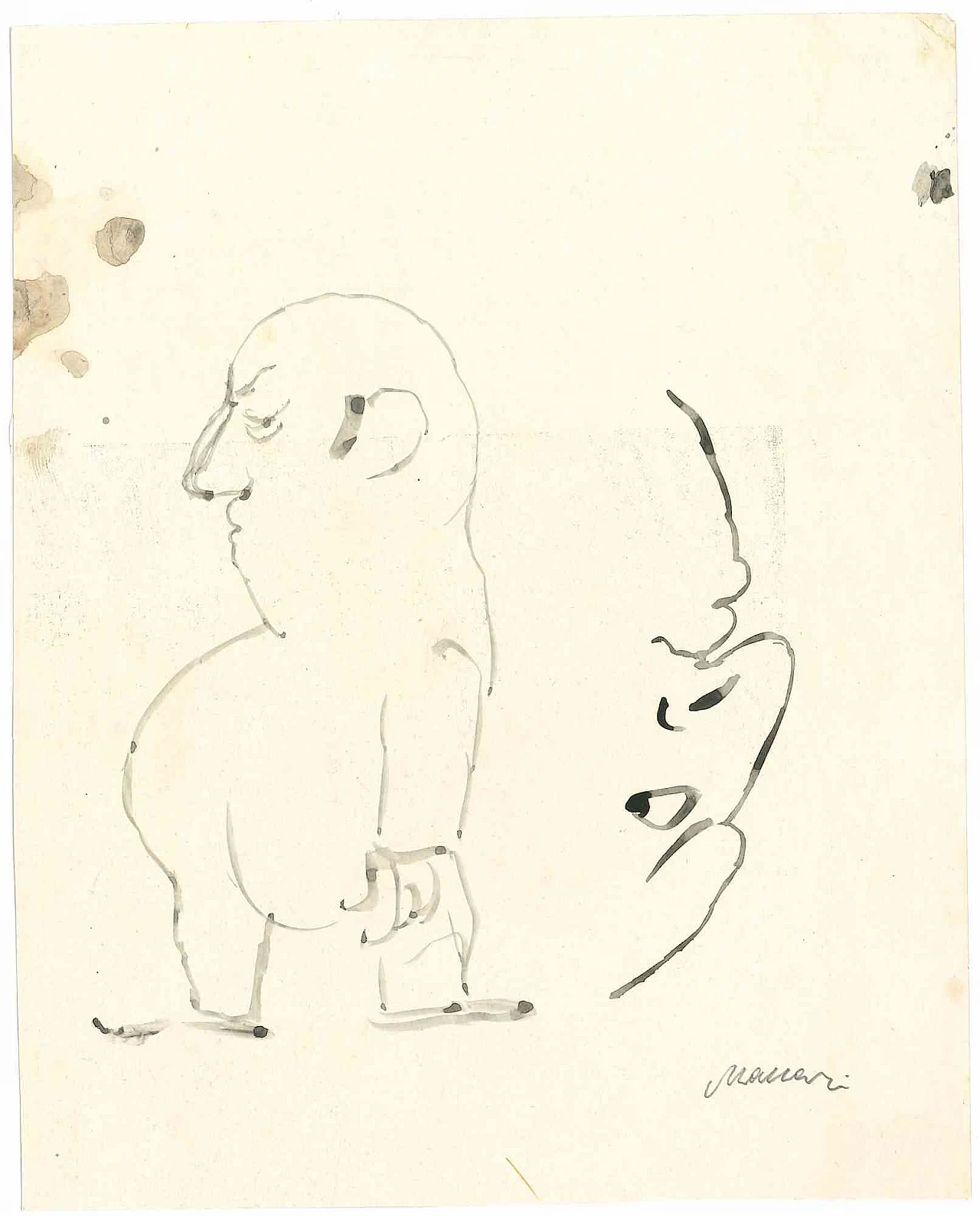 Mino Maccari, Ritratti, Disegni ad acquerello Anni 2000 1