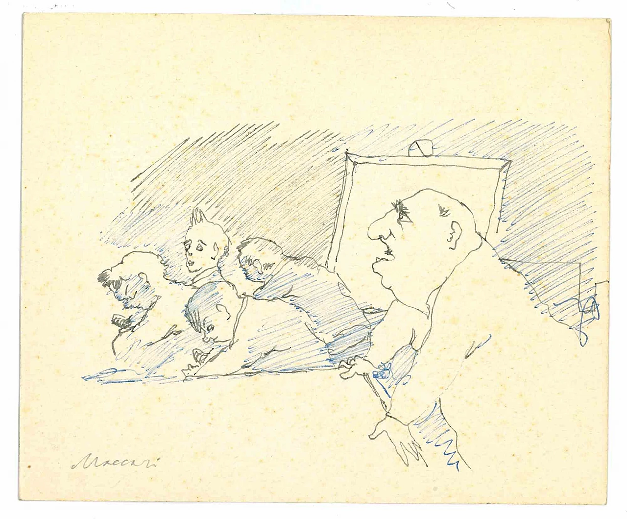 Mino Maccari, Aula, Disegno Disegno a penna Anni 2000 1