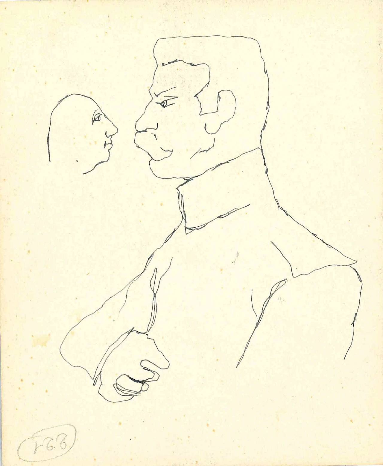 Mino Maccari, Figure, Disegno a penna Anni 2000 1