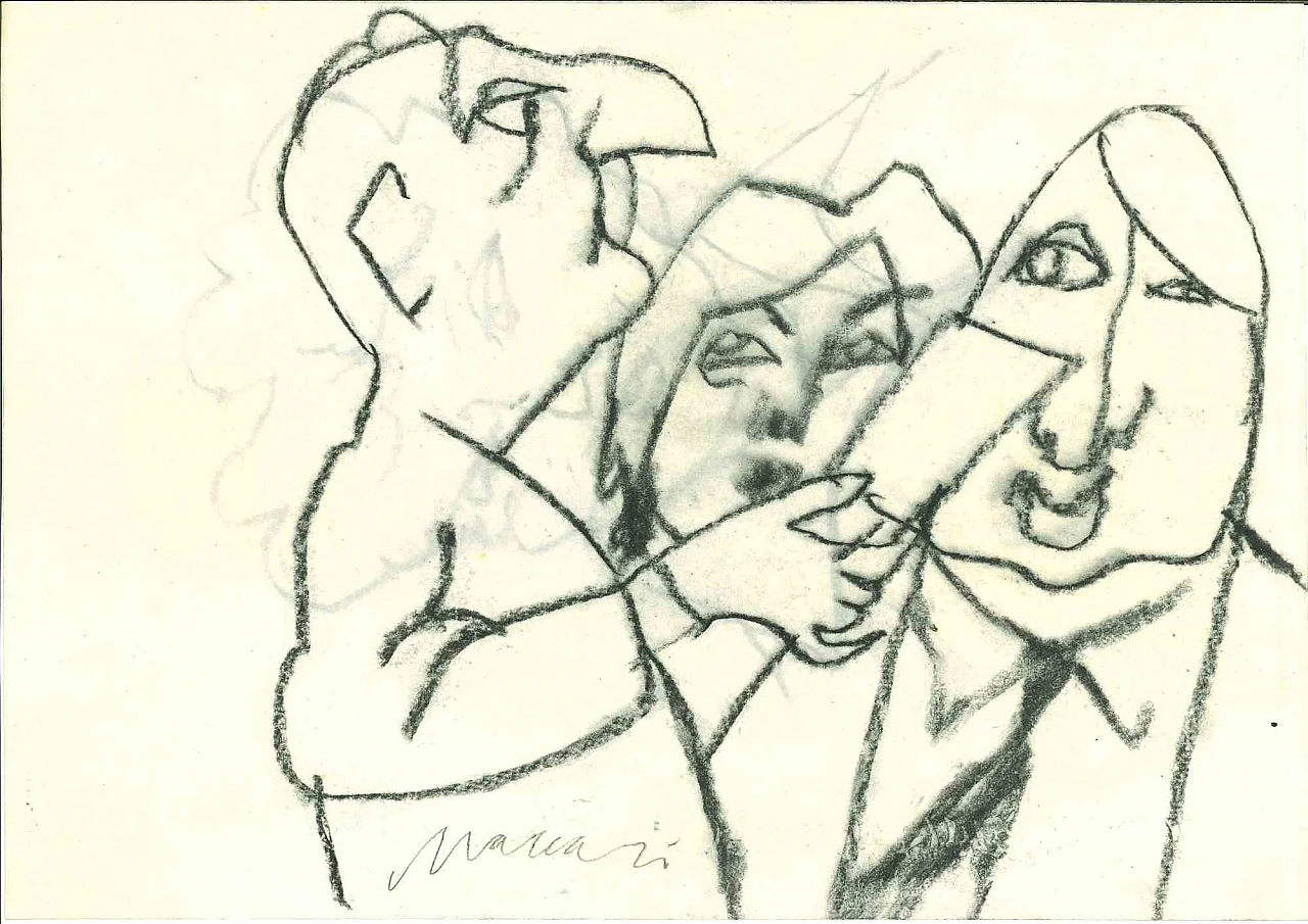Mino Maccari, Figure, Disegno Disegno-Carbone Anni 2000 1