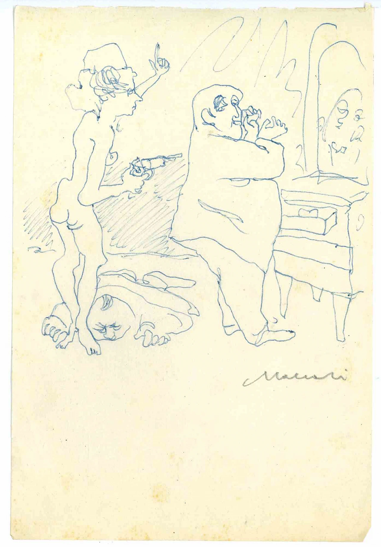 Mino Maccari, Minaccioso, Disegno a penna Anni 2000 1