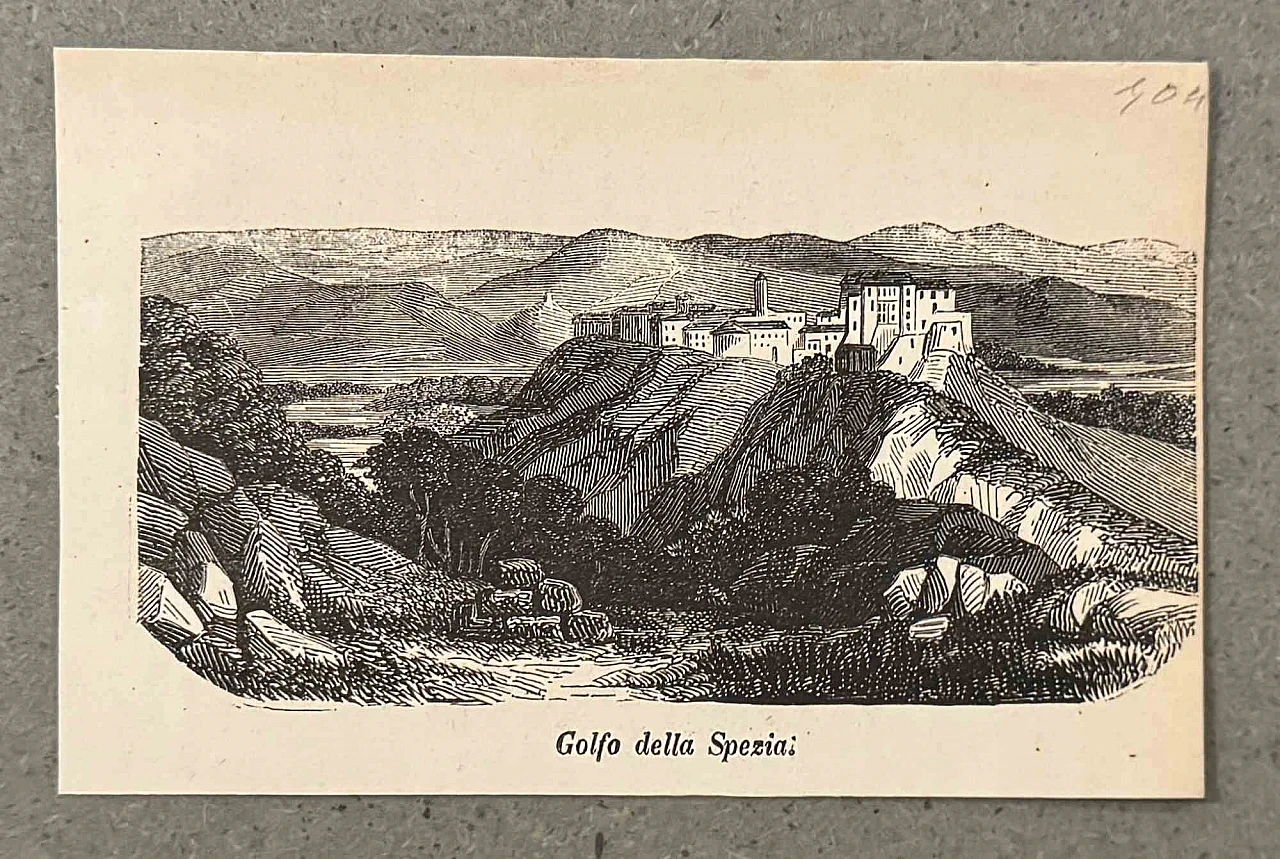 Various Authors, Gulf of La Spezia, Lithograph 19th century 1