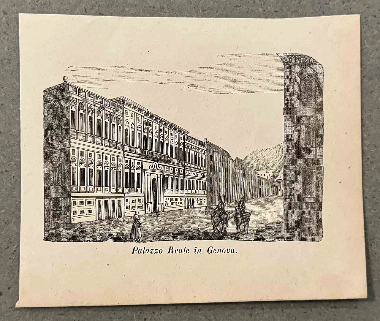 Various Authors, Royal Palace in Genoa, Lithograph 19th century 1