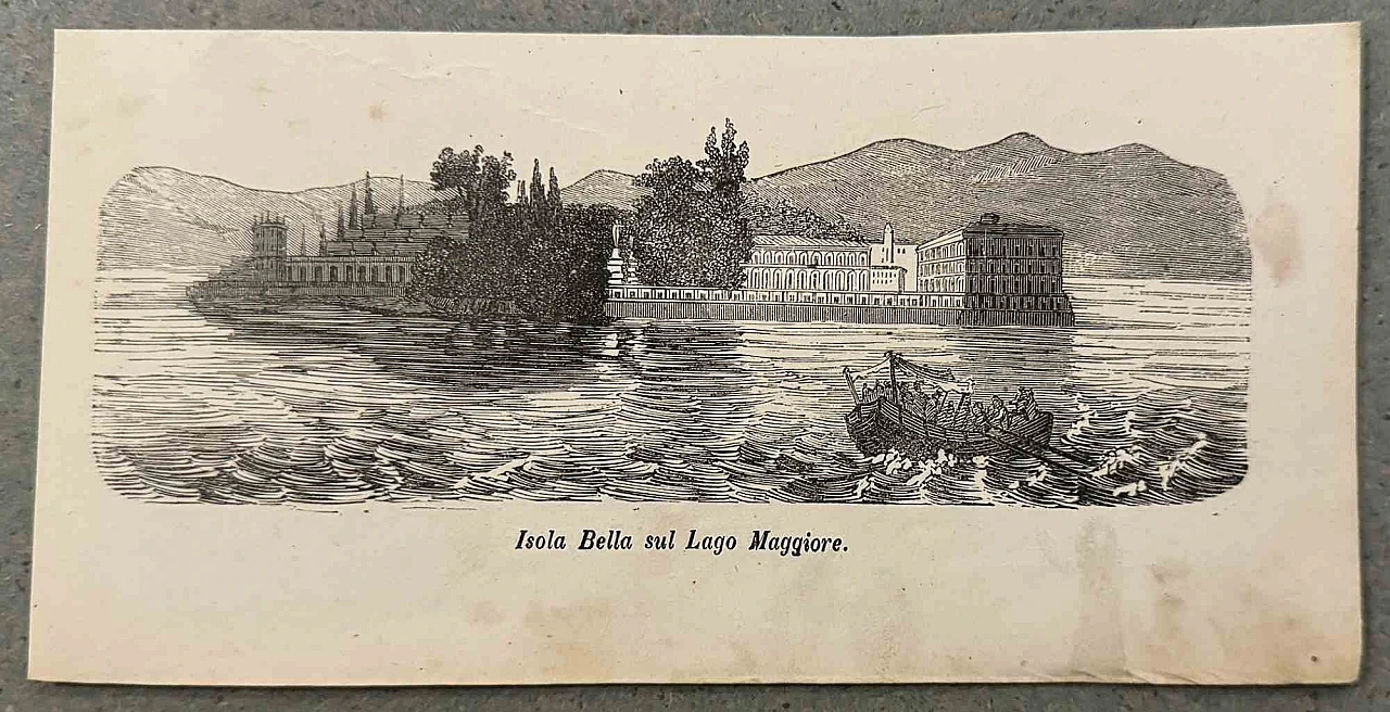 Various Authors, Isola Bella on Lake Maggiore, Lithograph 19th century 1