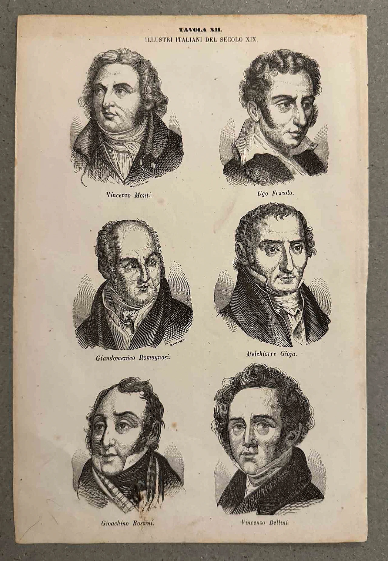Various Authors, Illustrious Italians of the 19th Century, Lithograph 19th century 1