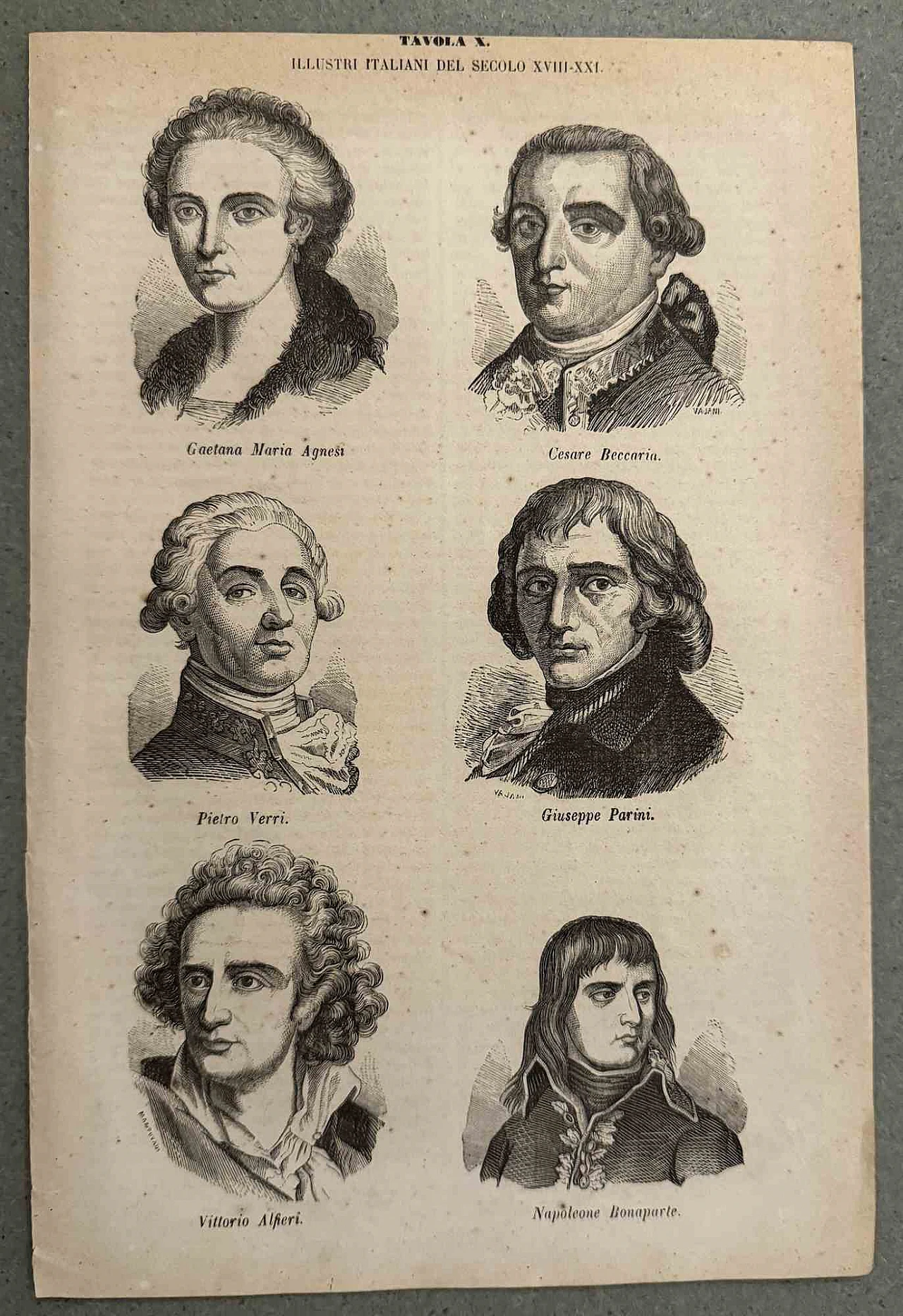 Various Authors, Illustrious Italians of the 18th - 21st Century, Lithograph 19th century 1