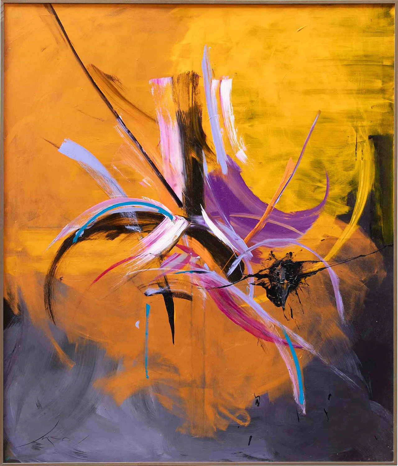 Nico Van Lucas, oro, olio acrilico su tela Anni 2000 1