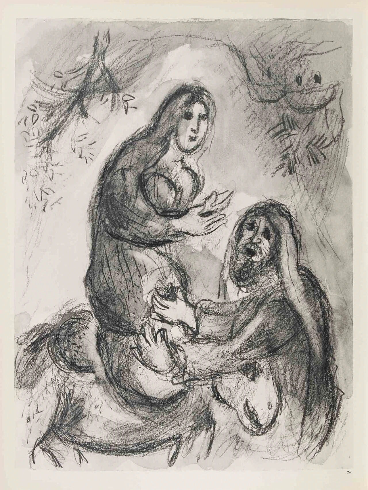 Marc Chagall, Rachel leaves with Jacob, Heliogravure 1960s-1970s 2