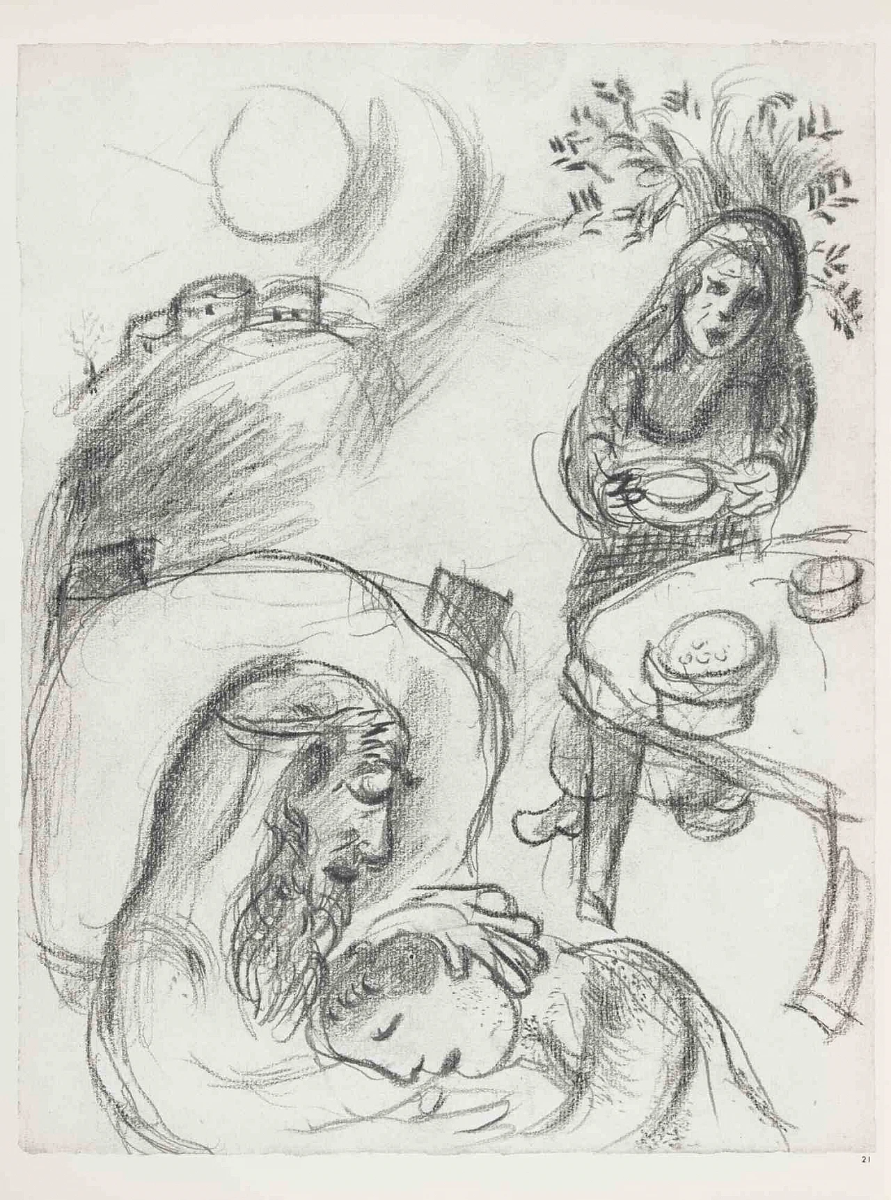 Marc Chagall, Due ragazze al pozzo, Heliogravure 1960-1979 2